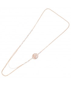 COLLANA IN BRONZO C/GLITTER ARGENTO E PERLE BJ