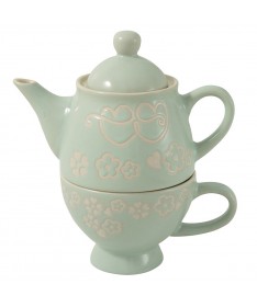 TEIERA CON TAZZA COLORE VERDE