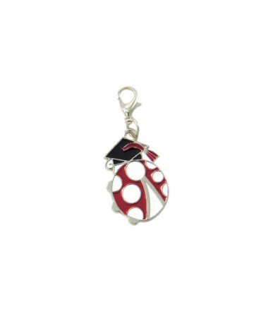 CHARM COCCINELLA CON CAPPELLO LAUREA