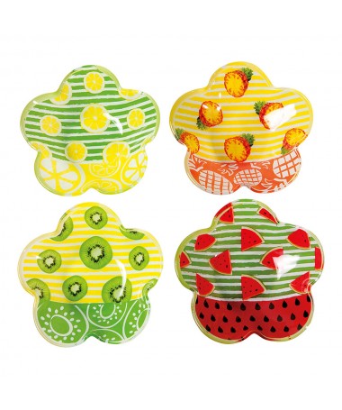 SET 4 CIOTOLE FIORE 14.5 X 14.5 CM