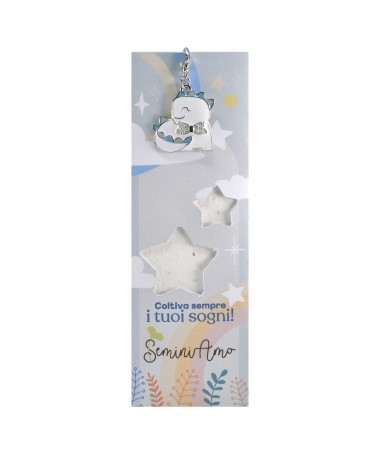 SEGNALIBRO CHARM DINOSAURO + CARTA PIANTABILE