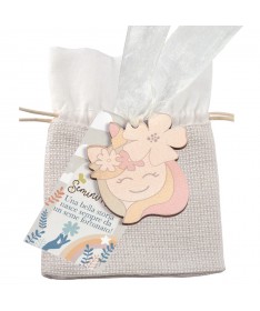 DECORAZIONE UNICORNO + SACCHETTO+MATITA PIANTABILE