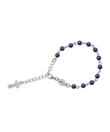 BRACCIALETTO ROSARIO COLORE BLU