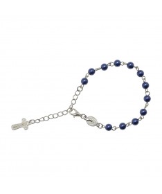 BRACCIALETTO ROSARIO COLORE BLU