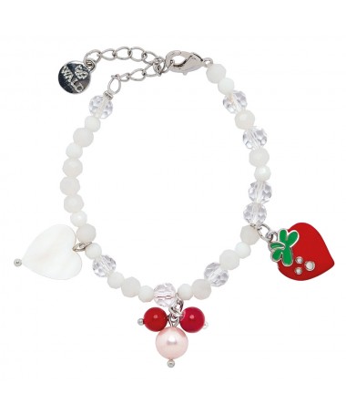 BRACCIALE 4 FRAGOLA E CUORE