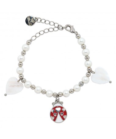 BRACCIALE 12 COCCINELLA E CUORI