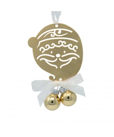 BABBO NATALE + 2 SFE IN VET 7X11,5H CM ORO