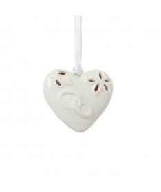 ADDOBBO CUORE CON FEDI COLORE ARGENTO