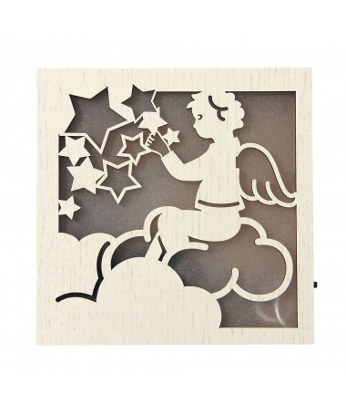 QUADRETTO ANGELO CON LED