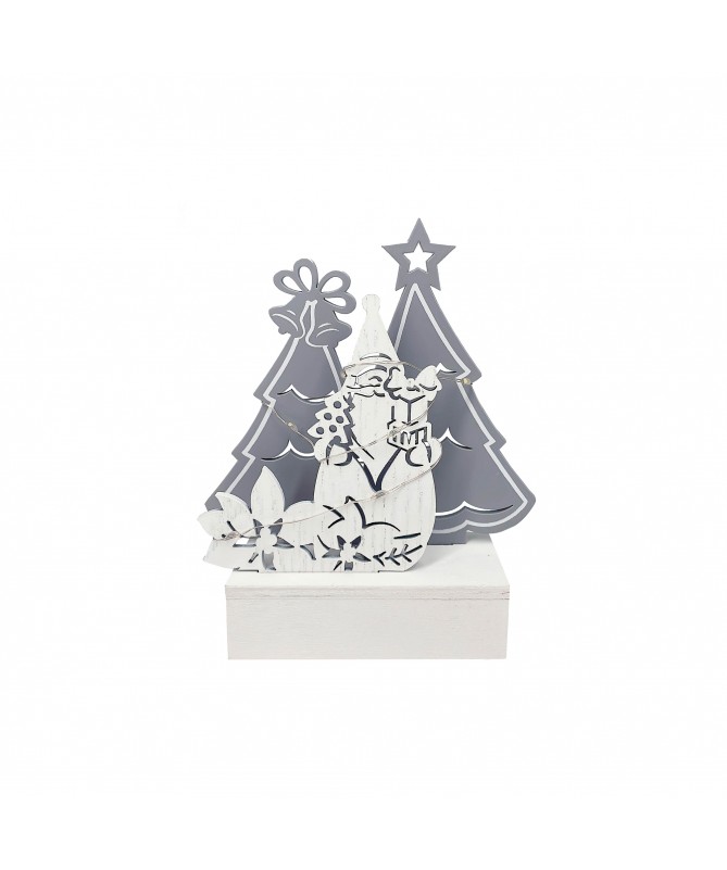 QUADRETTO CON LED BABBO NATALE