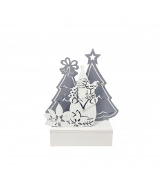 QUADRETTO CON LED BABBO NATALE