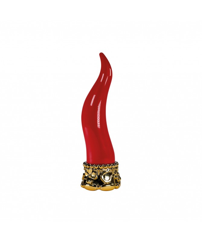 CORNO IN RESINA COLORE ROSSO 18.5 CM