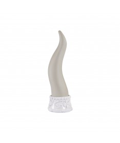CORNO IN RESINA COLORE TORTORA 18.5 CM