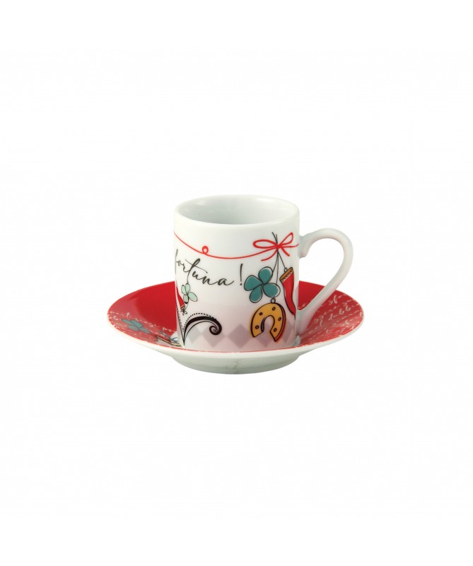 SET 2 TAZZE ESPRESSO CON PIATTO DEC. B