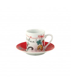 SET 2 TAZZE ESPRESSO CON PIATTO DEC. B