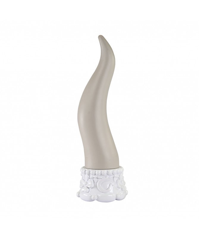 CORNO GRANDE RESINA COLORE TORTORA 24.5 CM