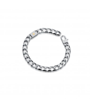 BRACCIALE IN ARGENTO CON ANGELO IN ORO GIALLO