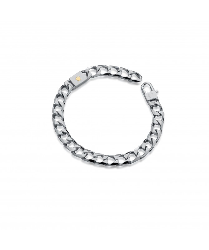 BRACCIALE IN ARGENTO CON ANGELO IN ORO GIALLO