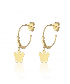 ORECCHINI CON ANGELO CHARM IN ORO GIALLO 