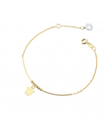 BRACCIALE CON ANGELO CHARM IN ORO GIALLO