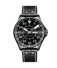 Orologio Hamilton - Khaki Aviation -  Khaki Pilot - Automatico - Acciaio Zaffiro H64785835