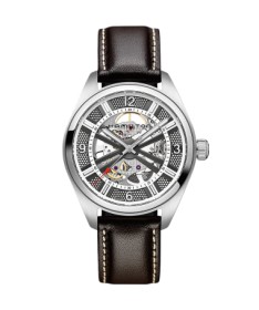 Orologio Hamilton - Khaki Field -  Khaki Skeleton - Automatico - Acciaio Zaffiro H72515585
