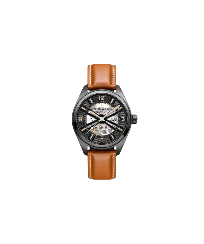 Orologio Hamilton - Khaki Field -  Khaki Skeleton - Automatico - Acciaio Zaffiro H72585535