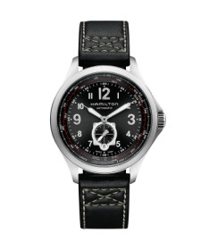 Orologio Hamilton - Khaki Aviation -  Khaki QNE - Automatico - Acciaio Zaffiro H76655733