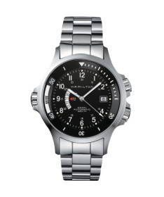 Orologio Hamilton - Khaki Navy -  Khaki GMT - Automatico - Acciaio Zaffiro H77615133