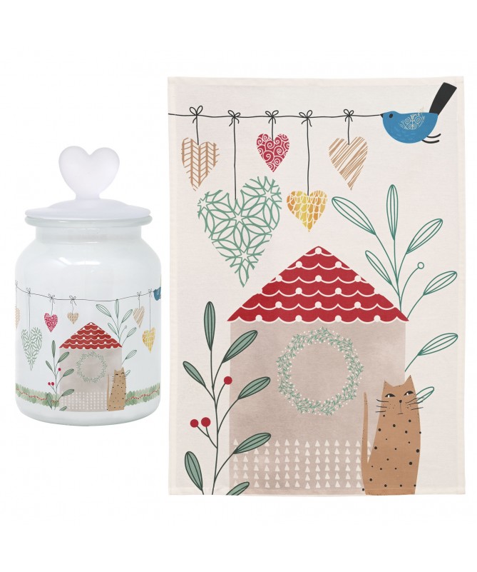 BARATTOLO 11 X 20H CM CON STROFINACCIO CUORE