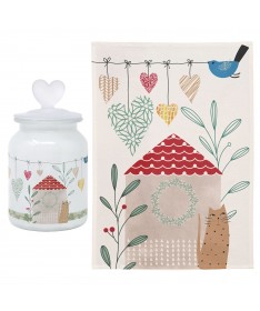 BARATTOLO 11 X 20H CM CON STROFINACCIO CUORE