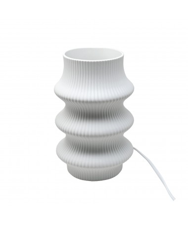 LAMPADA PORCELLANA BISCUIT ONDULATA