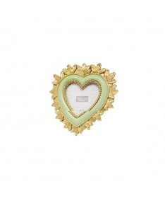 PORTAFOTO RESINA CUORE VERDE 14.4 X 14.9 CM