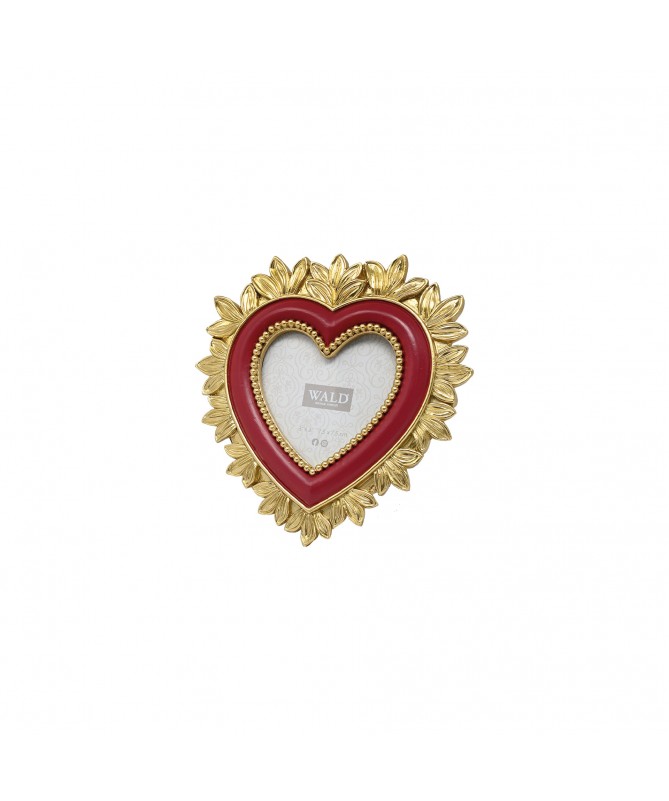 PORTAFOTO RESINA CUORE ROSSO 14.4 X 14.9 CM