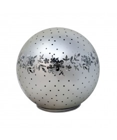SFERA SILVER DA APPOGGIO CON LED FIORI