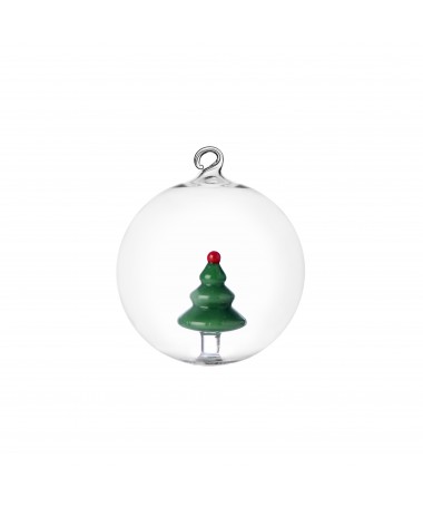 2 pcs palla natale albero verde scuro - Ichendorf Alessandra Baldereschi borosilicato