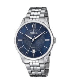 OROLOGIO FESTINA CLASSICS F20425/2 BLU CINTURINO IN ACCIAIO, UOMO