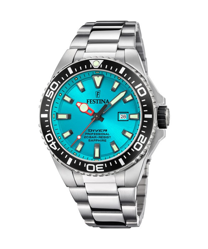 OROLOGIO FESTINA F20663/5 AZZURO CINGHIA ACCIAIO INOSSIDABILE 316L, UOMO