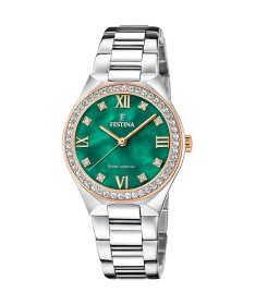 FESTINA ENERGIA SOLARE F20658/3 VERDE ACCIAIO INOSSIDABILE 316L, DONNA