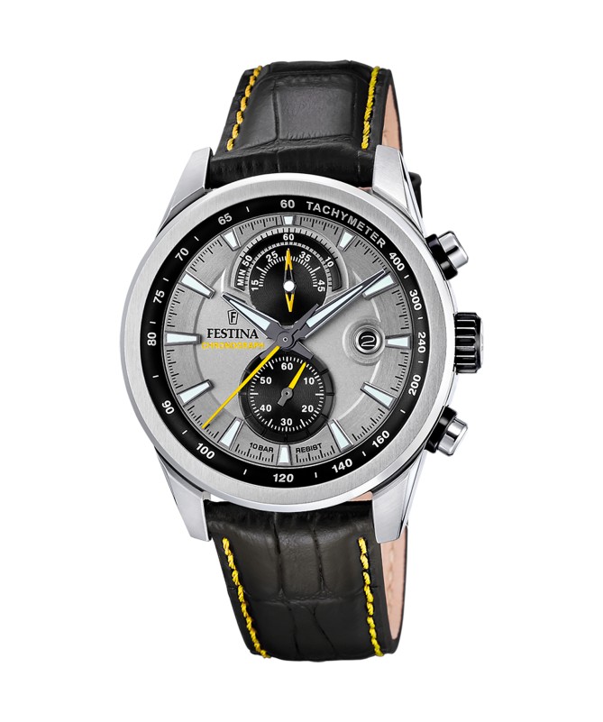 OROLOGIO FESTINA TIMELESS CHRONOGRAPH F20695/4 GRIGIO CINGHIA PELLE, UOMO