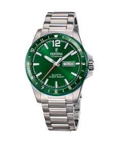 OROLOGIO FESTINA F20698/3 VERDE CINGHIA TITANIO, UOMO