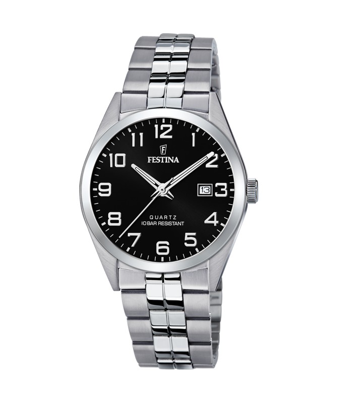 OROLOGIO FESTINA CLASSICS F20437/4 NERO CINTURINO IN ACCIAIO, UOMO
