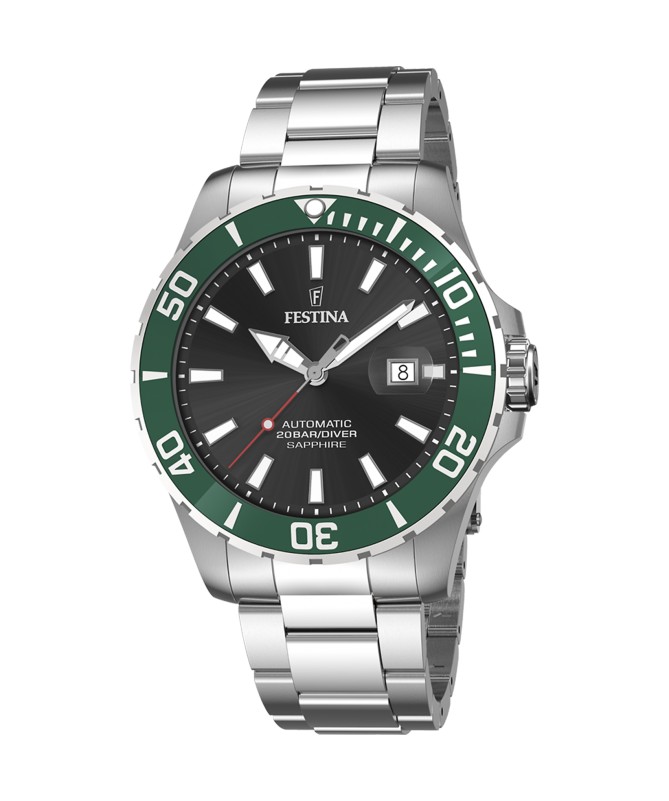OROLOGIO FESTINA AUTOMATICO F20531/2 NERO CINTURINO IN ACCIAIO, UOMO