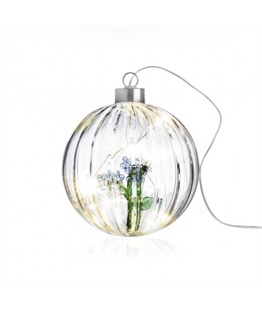 Christmas edition lampada palla di natale fiore azzurro - Ichendorf & Alessandra baldereschi