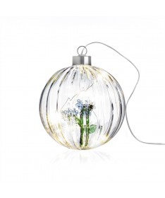 Christmas edition lampada palla di natale fiore azzurro - Ichendorf & Alessandra baldereschi
