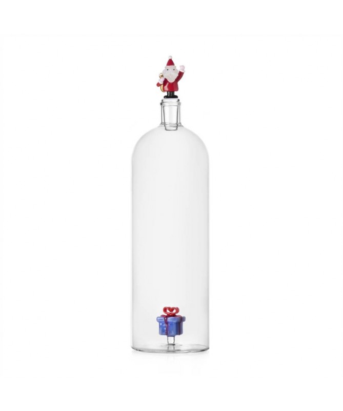 Bottiglia babbo natale&regalo azzurro - Ichendorf & Alessandra baldereschi