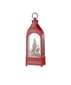 BOULE DE NEIGE LANTERNA ALTA CON MUSICA, LED, MOVIMENTO CONTINUO E TIMER