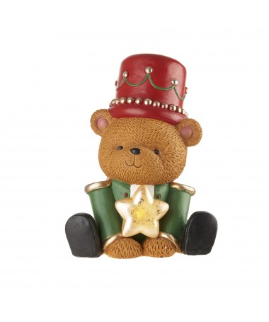 ORSETTO SEDUTO CON STELLA E LED 