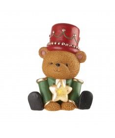 ORSETTO SEDUTO CON STELLA E LED 