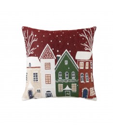 CUSCINO QUADRATO ROSSO VILLAGGIO